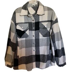 Bohme Black and White buffalo check shacket jacket Medium